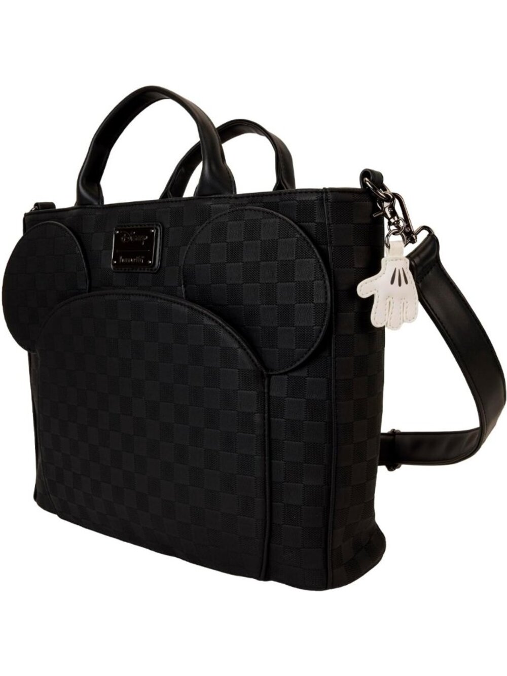 Checkered Texture Mickey Mouse Convertible Backpack & Tote Bag - Stylish - Picture 3 of 6